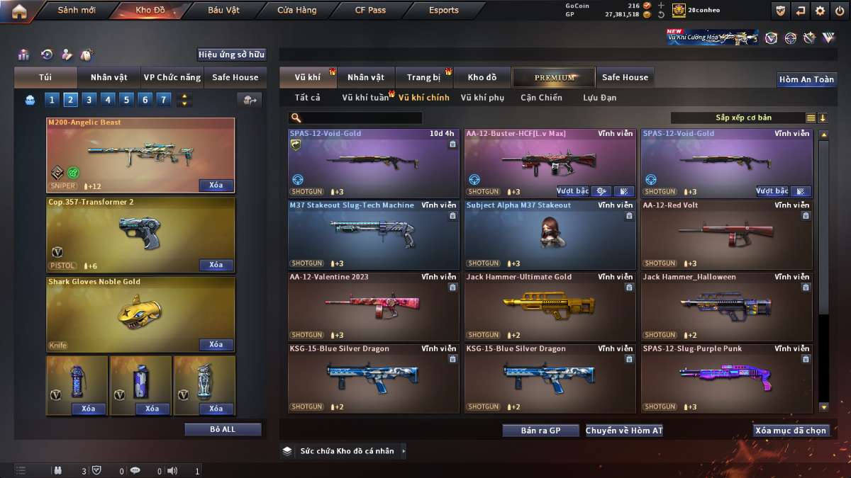 shop acc cf uy tin gia re
